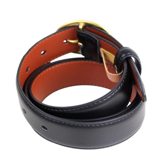 Chaoren BLACK REAL LEATHER 1 1/8"Wd DRESS CASUAL CLASSIC WOMEN'S BELT S/M (R15 - Picture 4 of 11